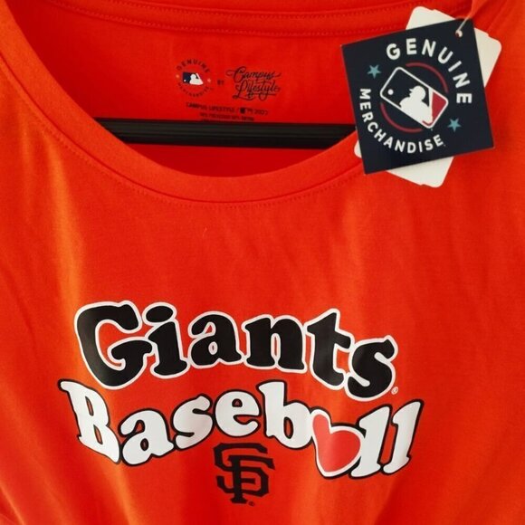Woman Giants SF Baseball Theme Shirt size S Orange color - Picture 2 of 7